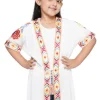 America & Beyond Aztec Embroidered Detail White Cover-Up Sale