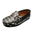 Atlanta Mocassin Boy's & Girl's Chain Loafers, Grey Polo Ponies Hot