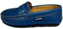 Atlanta Mocassin Boy's & Girl's Originals 032 Penny Loafer - Blue Ocean Smooth Outlet