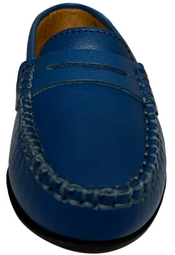 Atlanta Mocassin Boy's & Girl's Originals 032 Penny Loafer - Blue Ocean Smooth Outlet