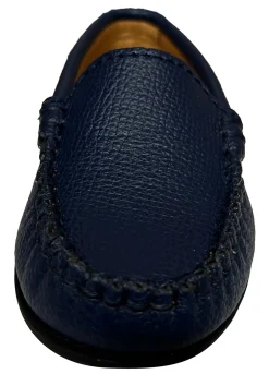 Atlanta Mocassin Boy's and Girl's Loafers, Blue Little Grainy Hot
