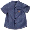 Attic 21 Boy's NSH4227 Blue And Orange Shirt - Multi Discount