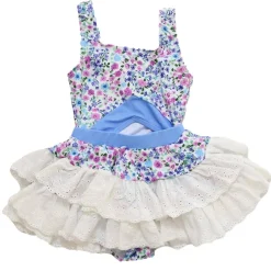 Blueberry Bay Bluebell Bliss Floral Ruffle Swimsuit Fashion