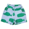 Don't Grow Up Organic Whales on Blue Shorts Fashion