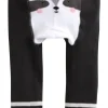 Eva & Elvin Girl's Black Tights Cotton Raccoon Discount