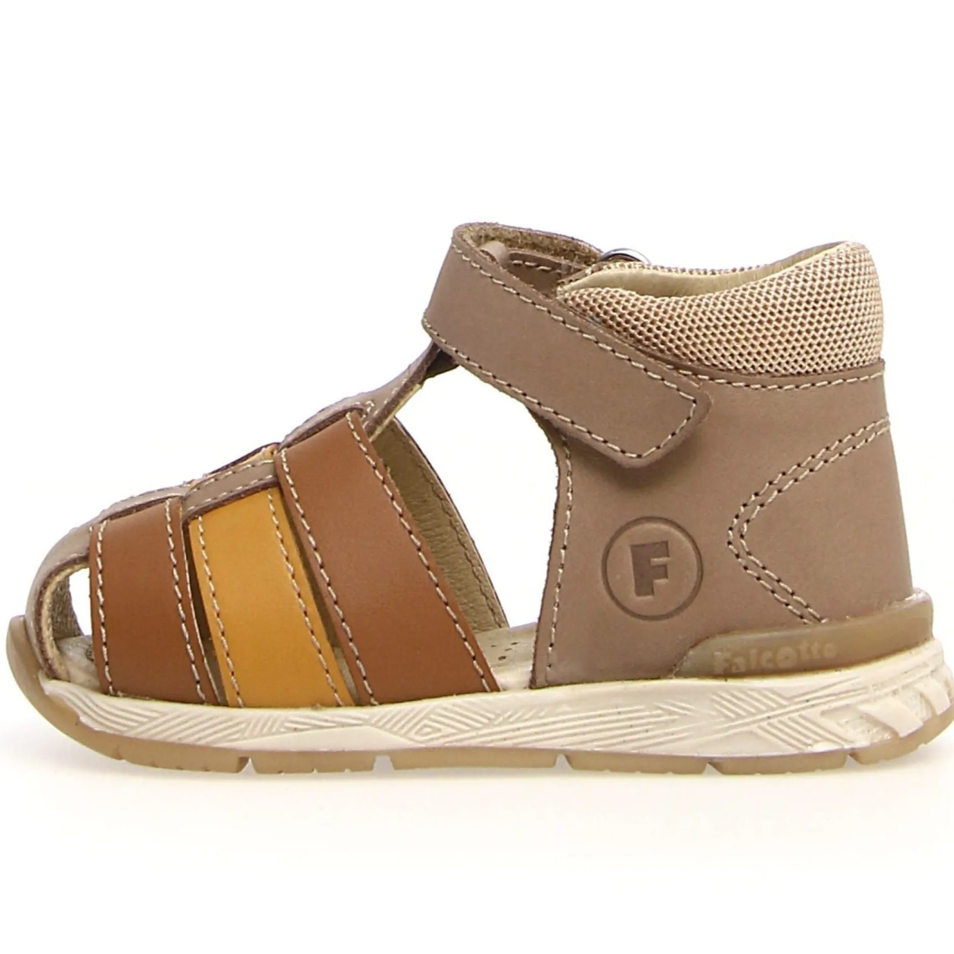 Falcotto Acry Boy's Semi Closed Sandals - Cognac/Sand Best