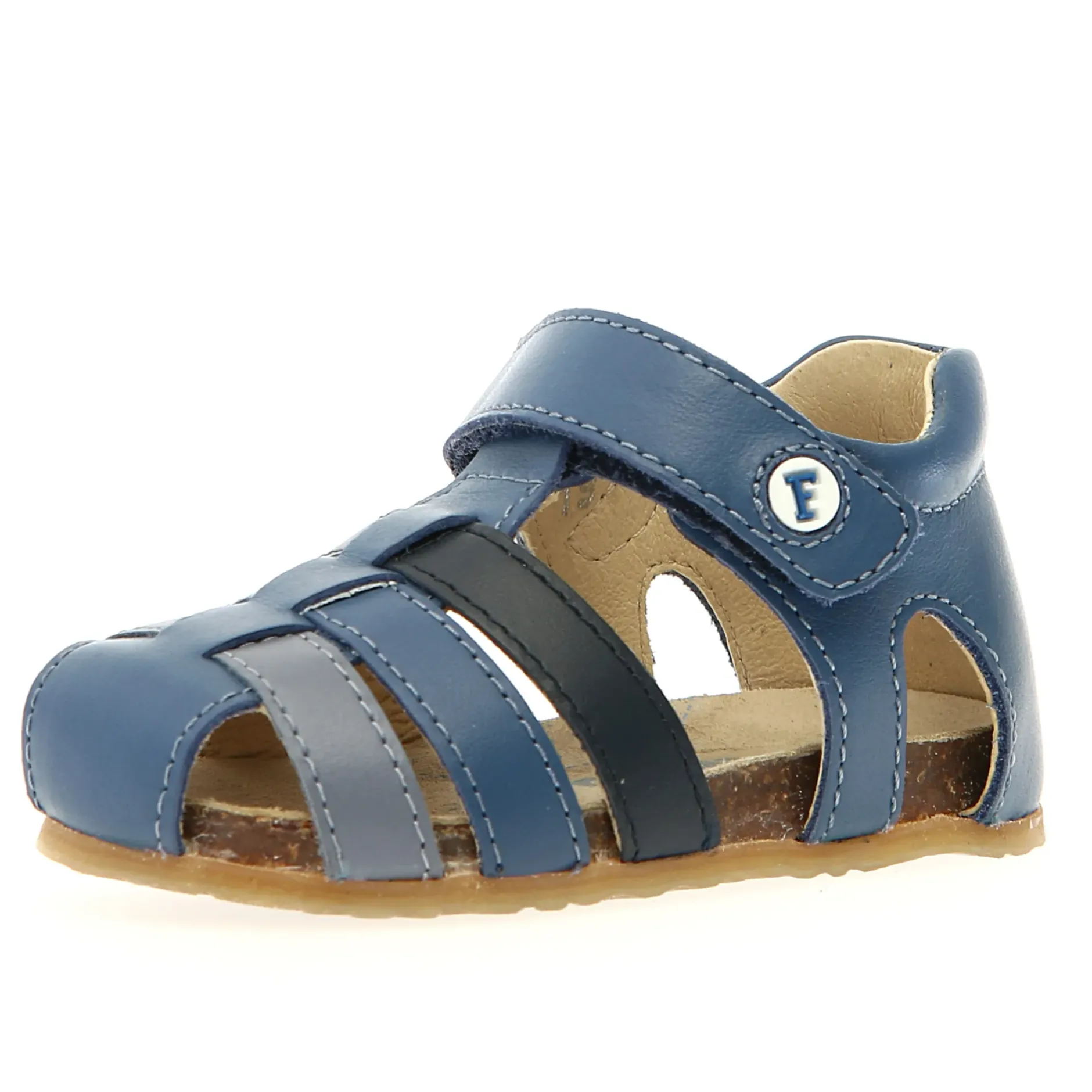 Falcotto Boy's Alby Sandals - Azure / Navy / Celeste Fashion