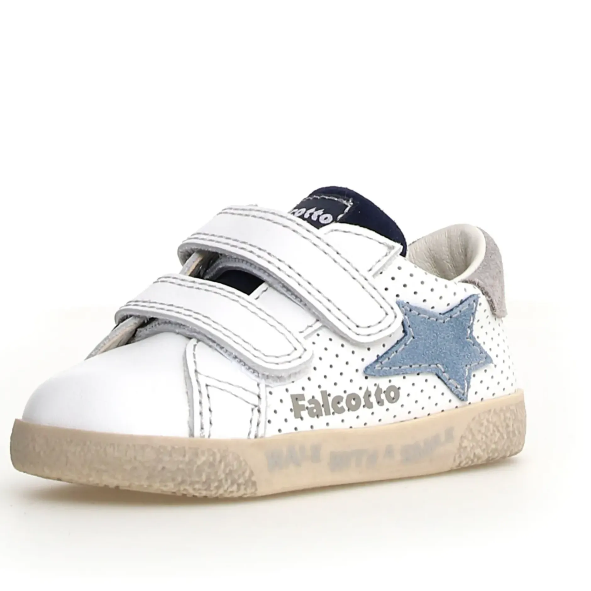 Falcotto Boy's Alnoite 2 Vl Casual Shoes - White-Celeste Best
