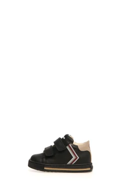 Falcotto Boy's and Girl's New Leryn Calf Sneakers, Black/Taupe Fashion