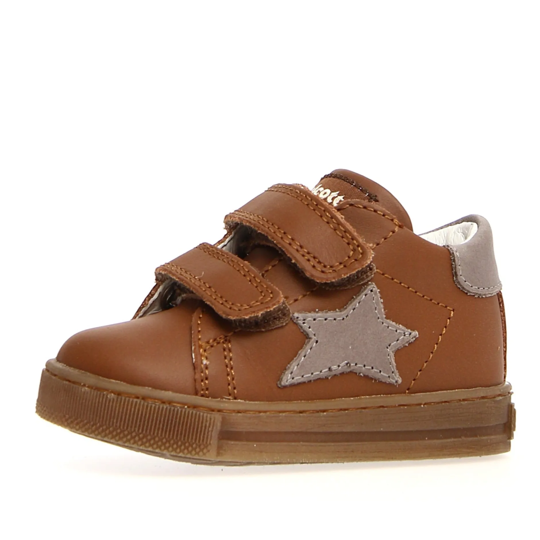 Falcotto Girl's and Boy's Sasha Vl Calf Fashion Sneakers - Cuoio/Dark Grey Clearance