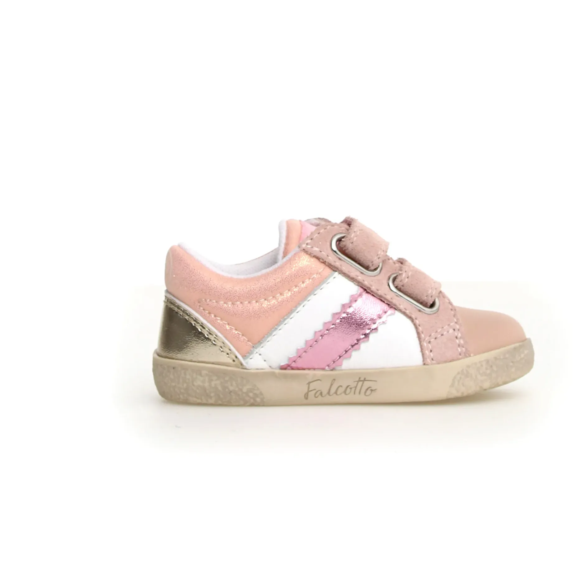 Falcotto Girl's Kilde Low Vl Casual Shoes - Metallic Cipria / White / Platinum Fashion