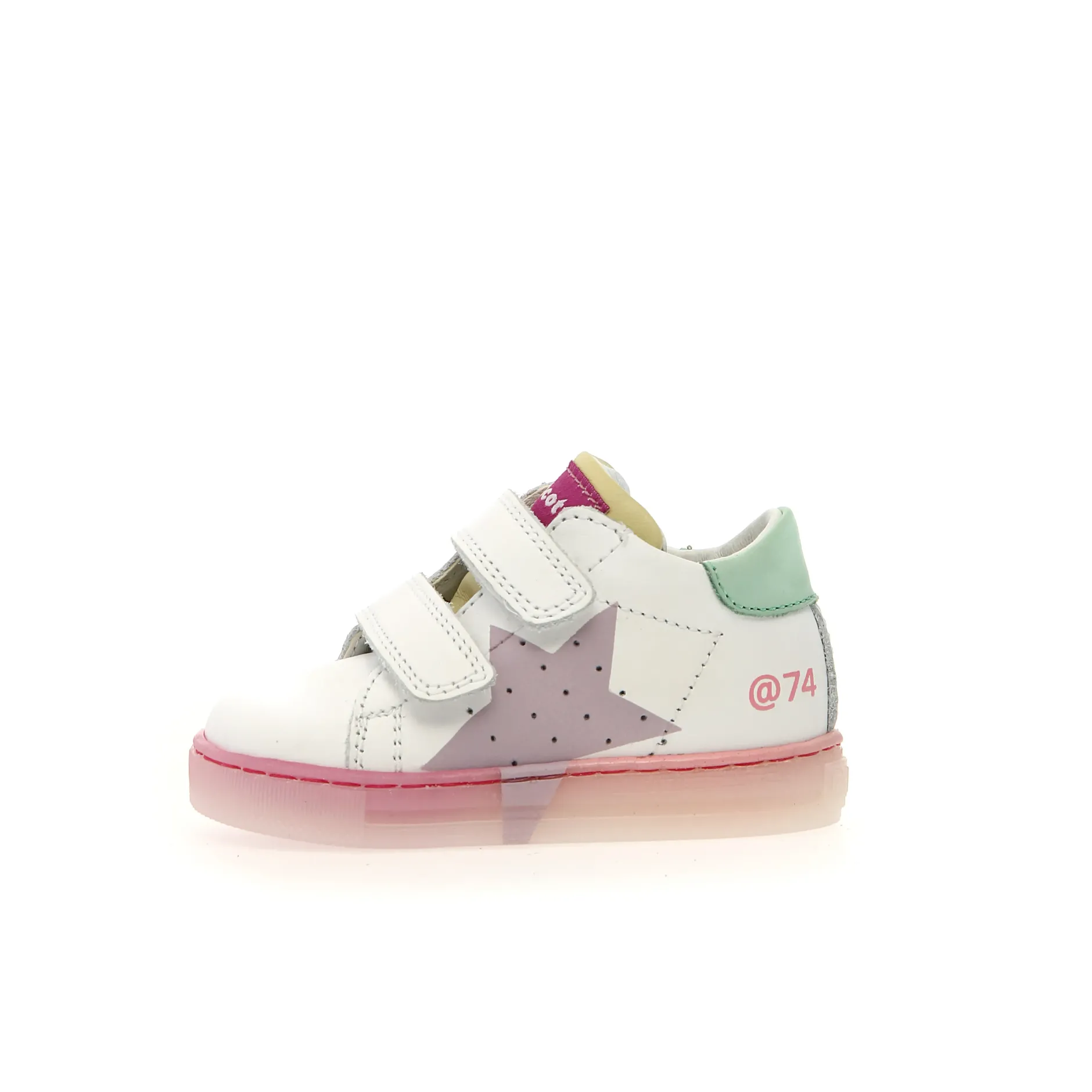 Falcotto Girl's Salazar 3 Vl Casual Shoes - White / Mint / Lilac Clearance