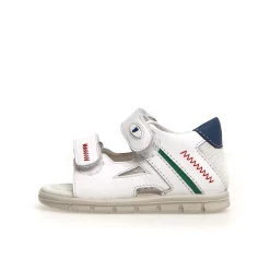 Falcotto Glimmery Boy's and Girl's Sandals - White/Azure New