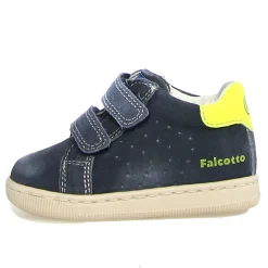 Falcotto Kiner Vl Boy's Casual Shoes - Navy/Yellow Hot