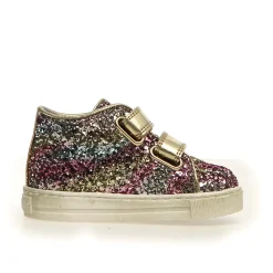 Falcotto Michael Girl's Casual Shoes - Glitter Shaded Platinum Multi Outlet