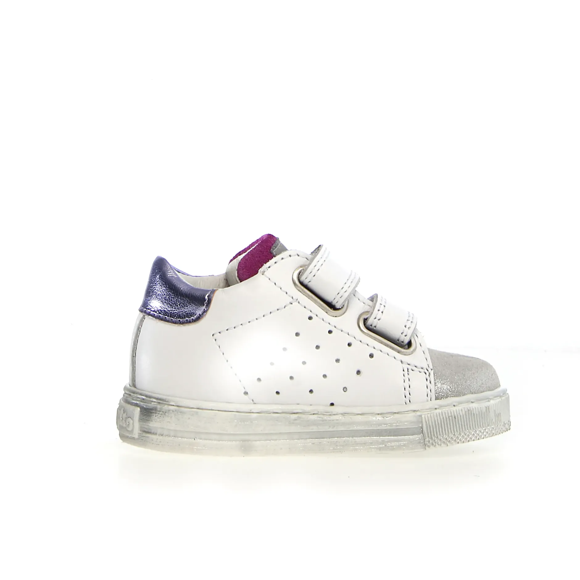 Falcotto Salazar 3 Vl Girl's Casual Shoes - White/Silver/Tulip New