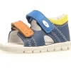 Falcotto Tino Boy's and Girl's Sandals - Azure/Yellow Clearance