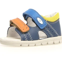 Falcotto Tino Boy's and Girl's Sandals - Azure/Yellow Clearance