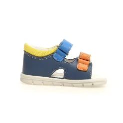 Falcotto Tino Boy's and Girl's Sandals - Azure/Yellow Clearance