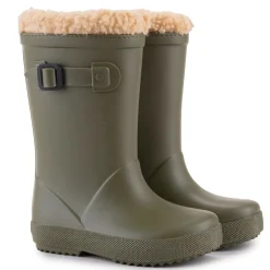 Igor Boy's & Girl's Splash Euri Borreguito Lined Rain Boots, Kaki New