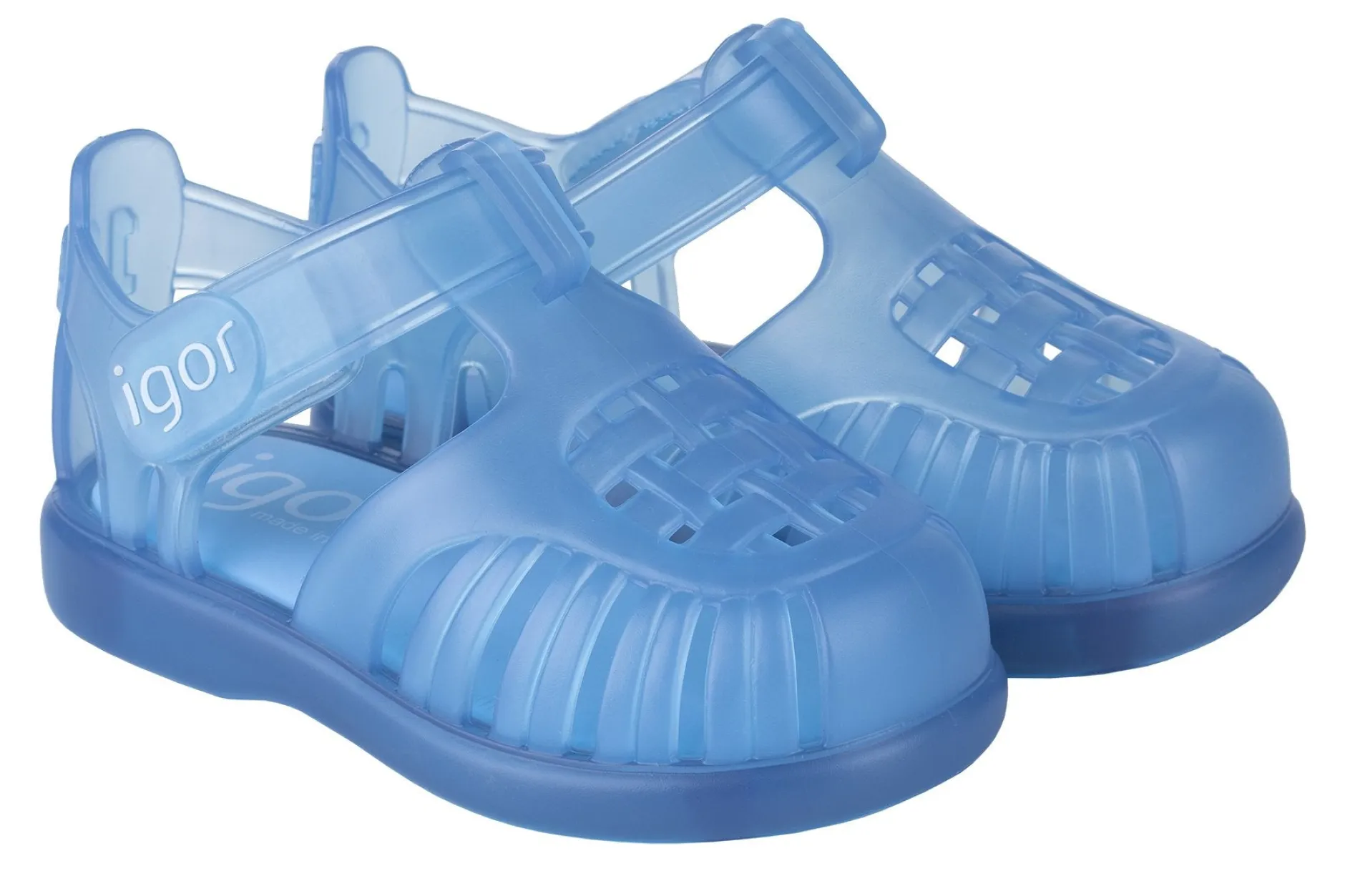 Igor Boy's Tobby V Sandals, Transparent Azul Sale
