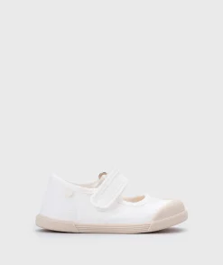 Igor Girl's Lona Mercedes Shoes - Blanco Outlet
