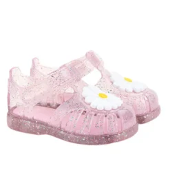 Igor Girl's Tobby Gloss Flor Glitter Sandals - Rosa Multi Glitter Clearance