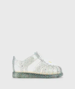 Igor Girl's Tobby Gloss Flor Glitter Sandals - Transparente Multi Glitter Fashion