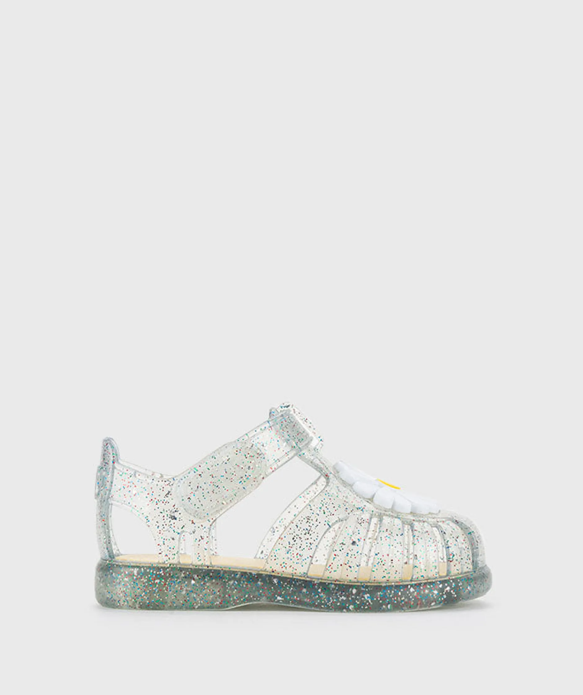 Igor Girl's Tobby Gloss Flor Glitter Sandals - Transparente Multi Glitter Fashion