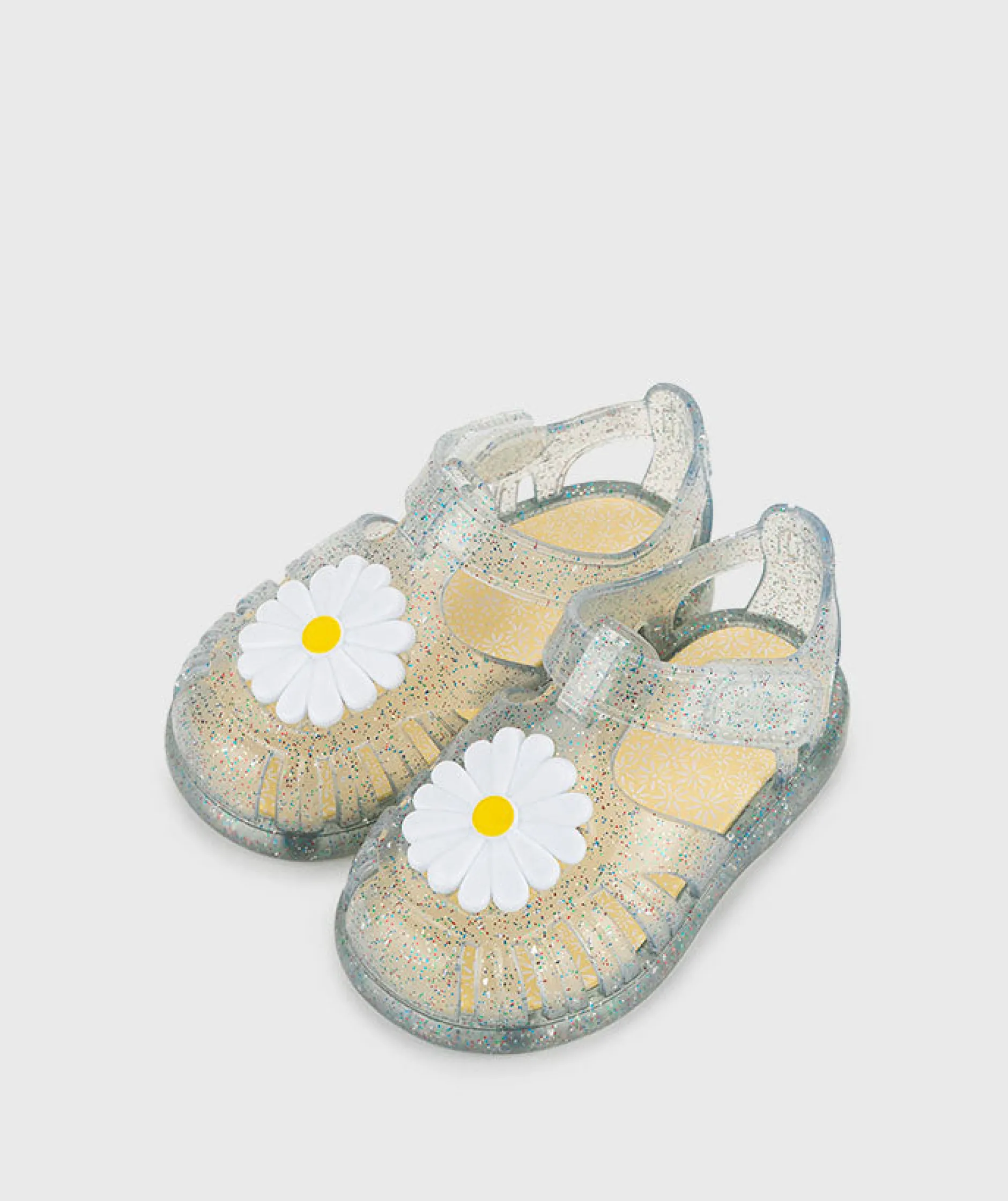 Igor Girl's Tobby Gloss Flor Glitter Sandals - Transparente Multi Glitter Fashion