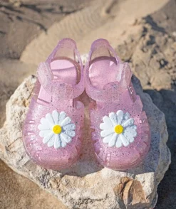 Igor Girl's Tobby Gloss Flor Glitter Sandals - Rosa Multi Glitter Clearance