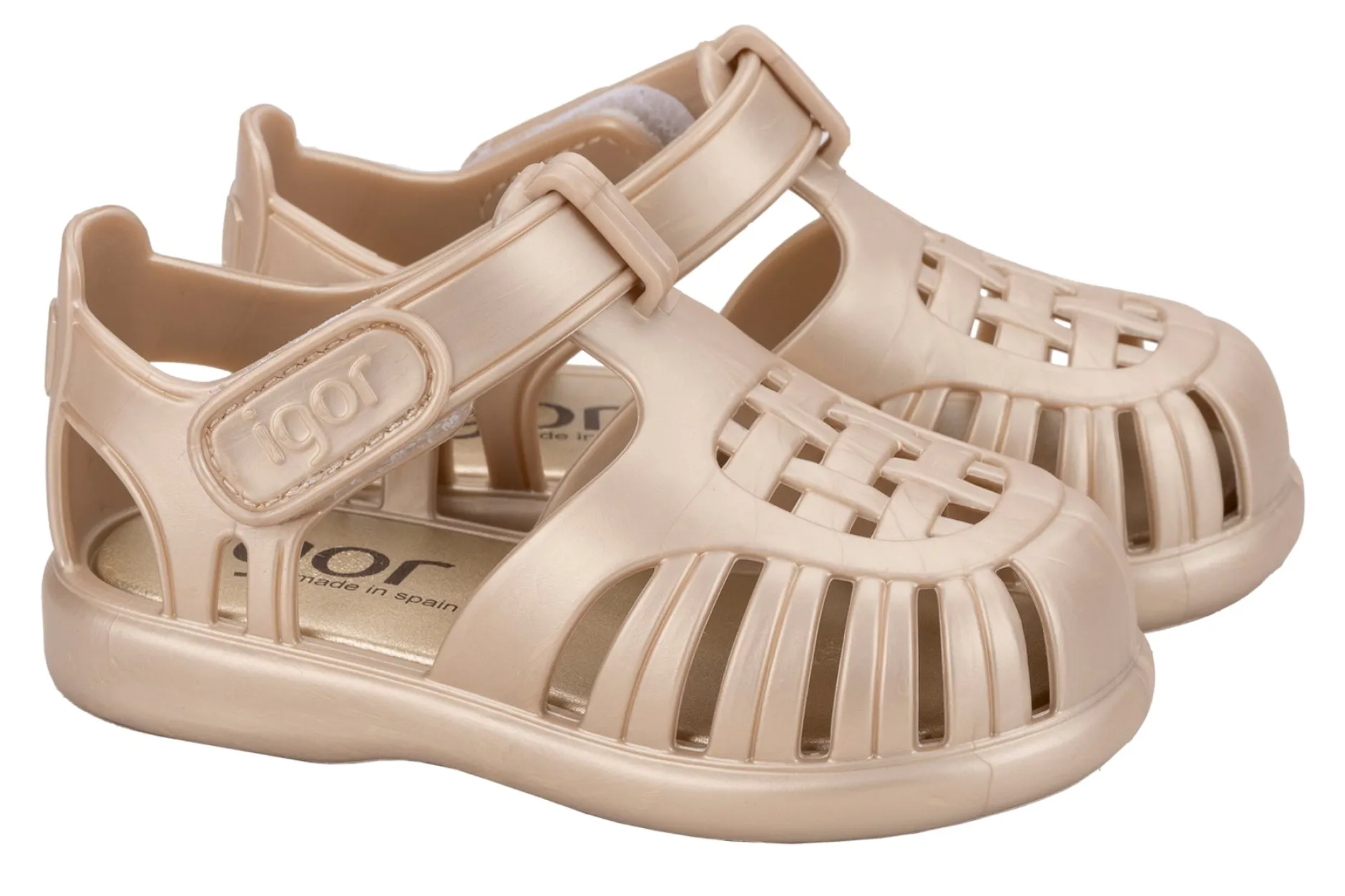 Igor Girl's Tobby Metal Sandals - Platino Best