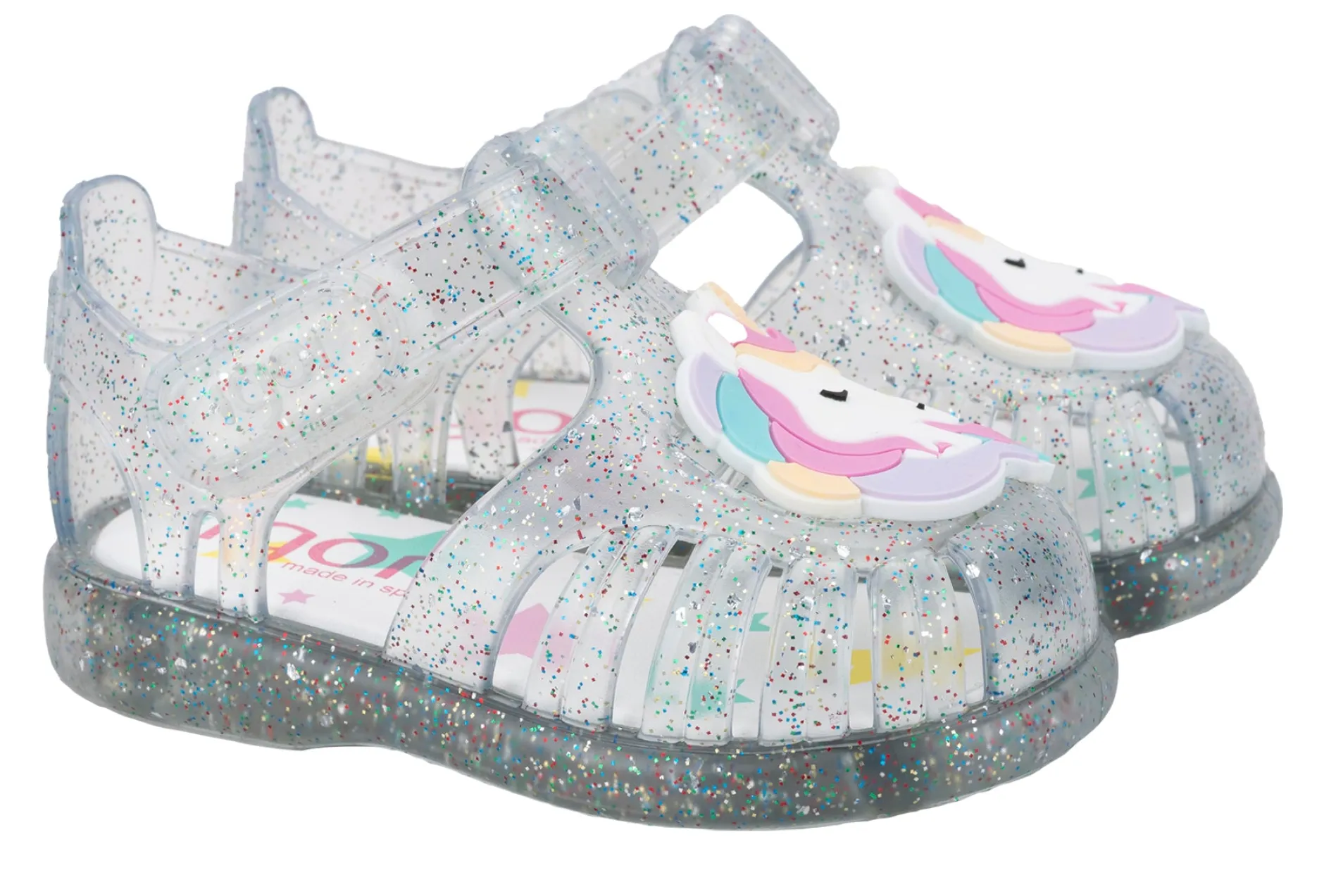 Igor Girl's Tobby Unicornio Sandals - Tr.Transp. Multi Glitter Sale
