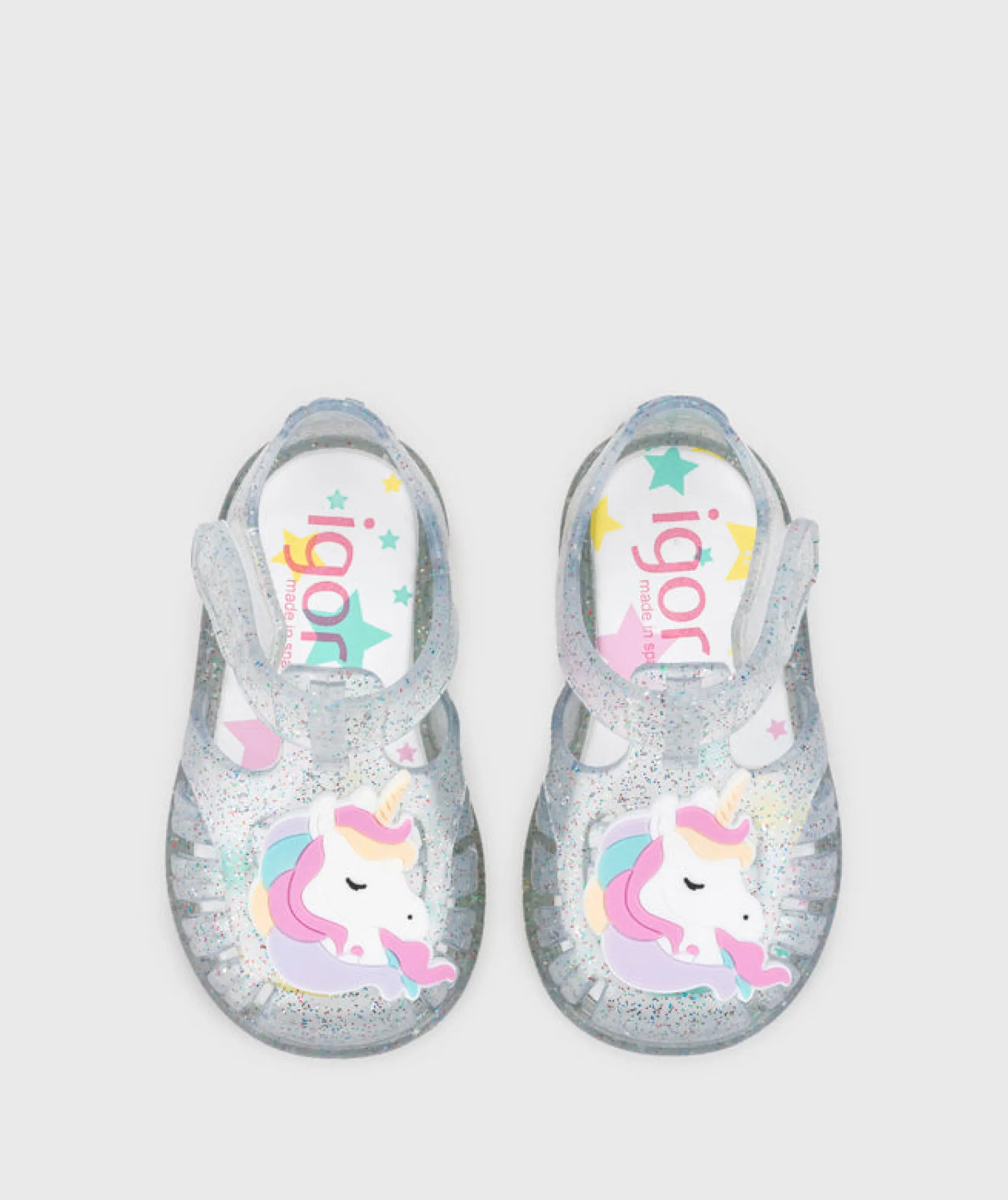 Igor Girl's Tobby Unicornio Sandals - Tr.Transp. Multi Glitter Sale