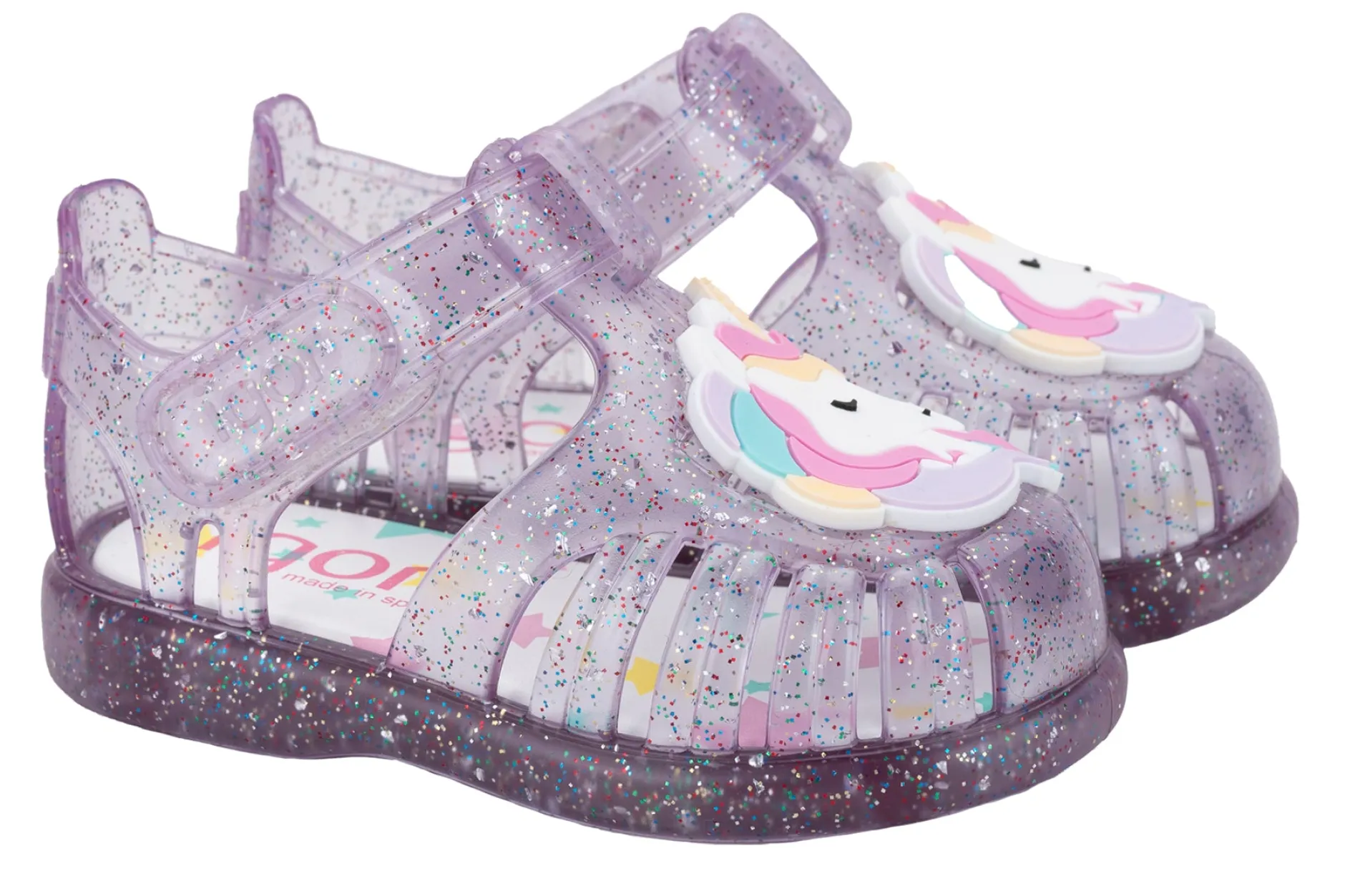 Igor Girl's Tobby Unicornio Sandals - Tr.Malva Multi Glitter Hot