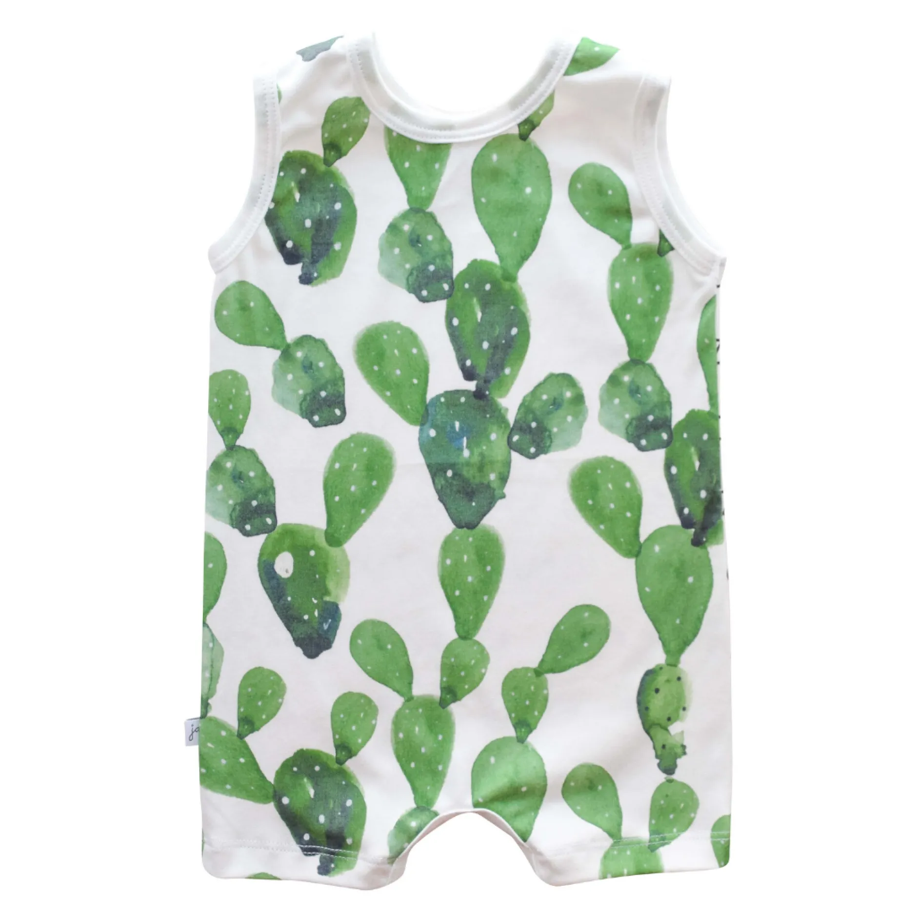 Jennifer Ann Cactus Organic Tank Romper Best