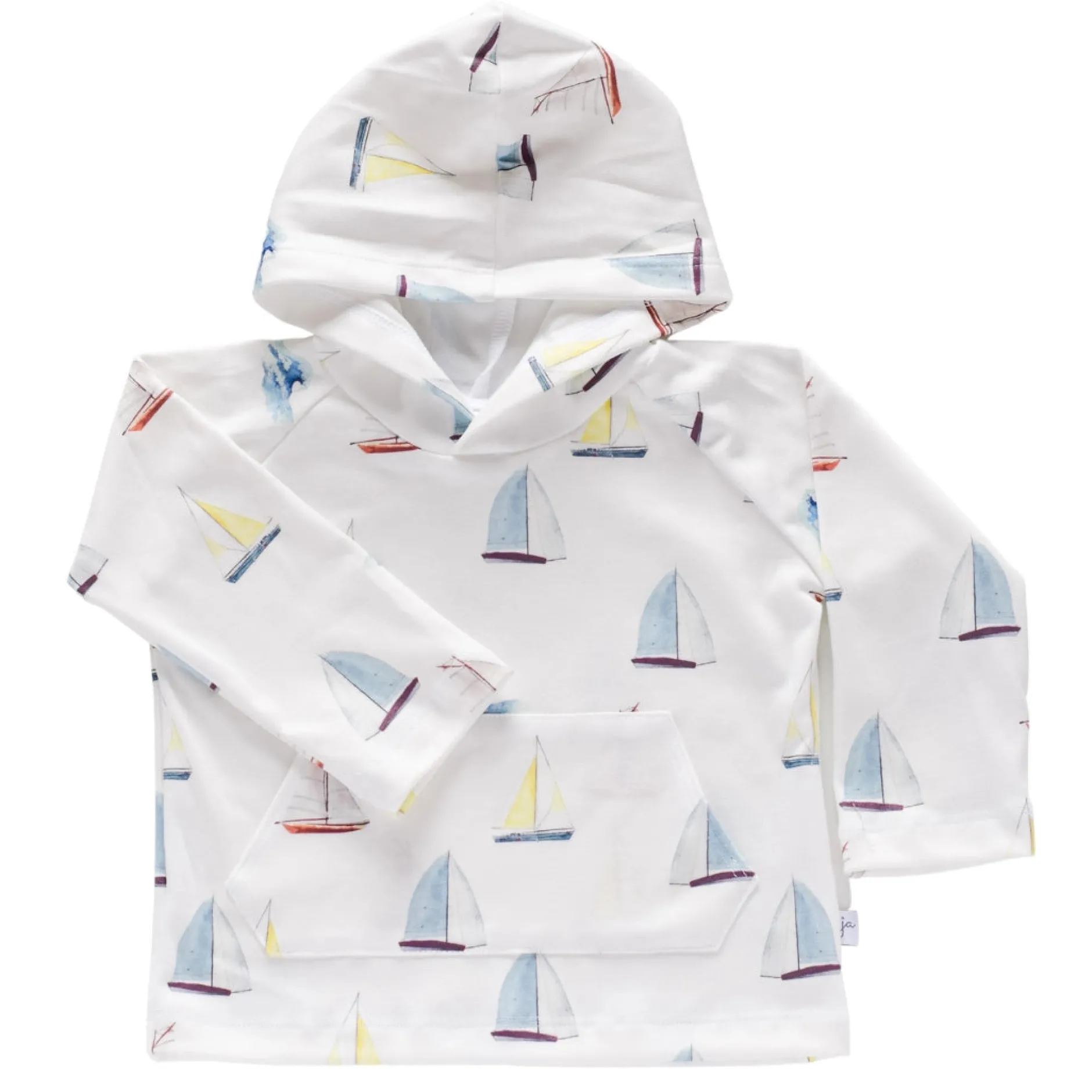 Jennifer Ann Organic Pocket Hoodie - Sailboats Sale