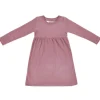 Kidential Natural Dye, Organic Long Sleeve Knit Dress, Dusty Rose Hot