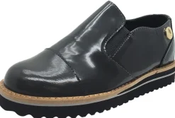 Luccini Girl's Grey Patent Leather Platform Smoking Loafer Flats Best