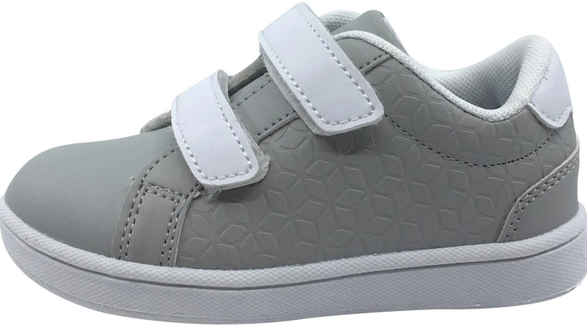 My Brooklyn The Original Boy's and Girl's Sneaker in Grey with White Double Straps Sale