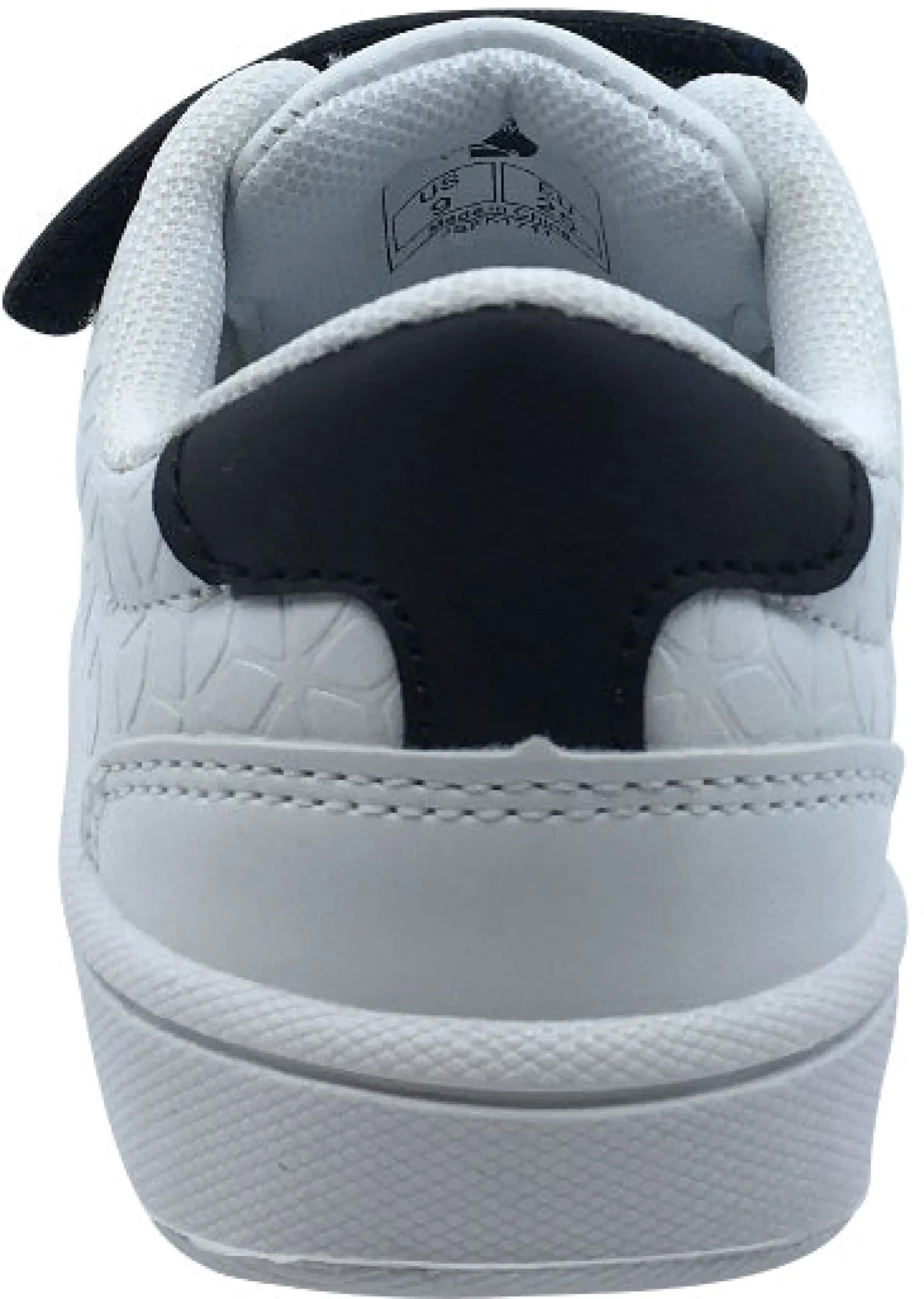 My Brooklyn The Original Boy's and Girl's Sneaker in White with Black Double Straps Discount