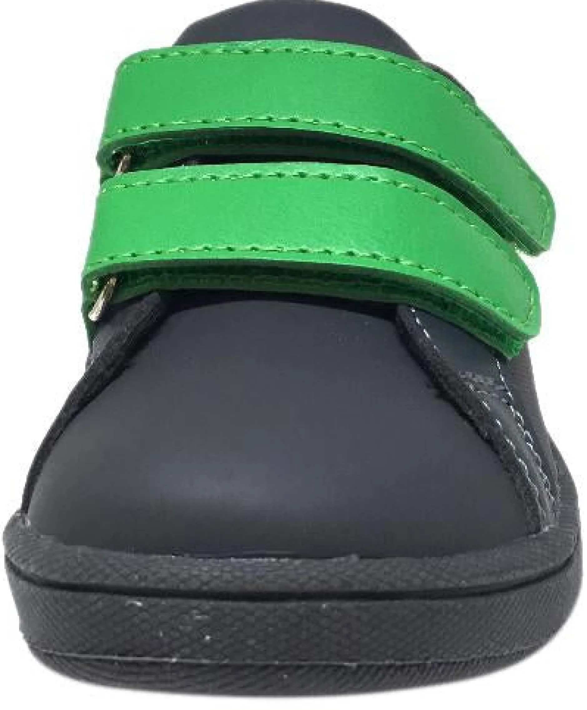 My Brooklyn The Original Boy's and Girl's Sneaker in Grey with Green Double Straps Sale