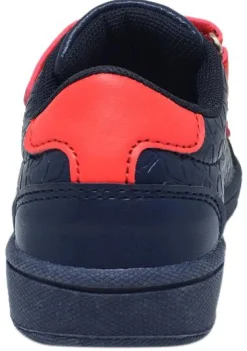 My Brooklyn The Original Boy's and Girl's Sneaker in Navy Blue with Red Double Straps New