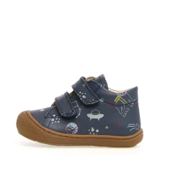 Naturino Boy's & Girl's Cocoon Vl Calf Natural Space Sneakers - Indigo Fashion