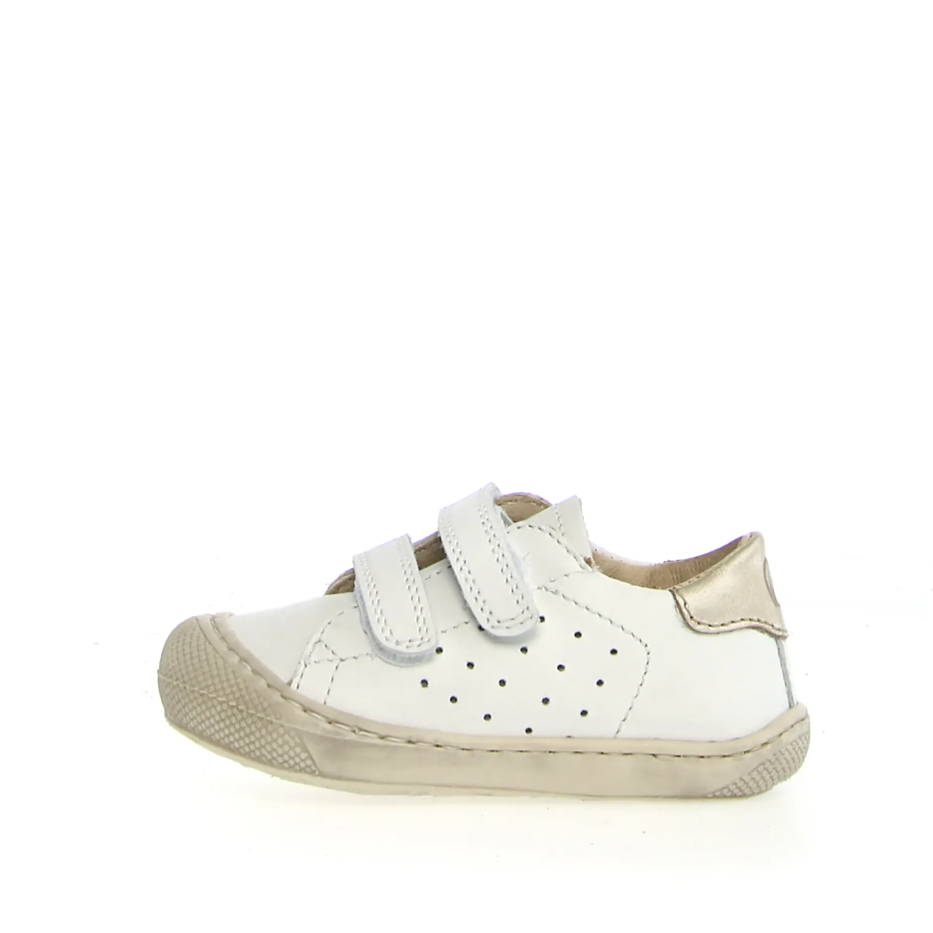 Naturino Boy's And Girl's Cocoon Low 3 Vl Casual Shoes - White / Platinum Hot