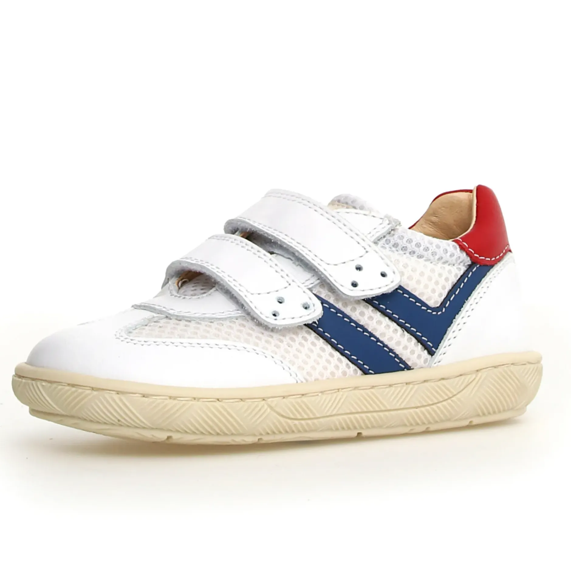 Naturino Boy's Kevis Casual Shoes - White / Red / Bermuda Best