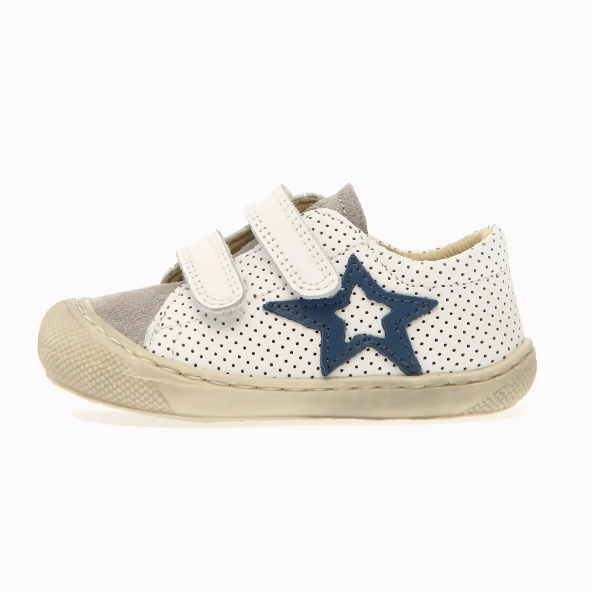 Naturino Boy's Kolde Low Vl Casual Shoes - White / Grey / Azure Best