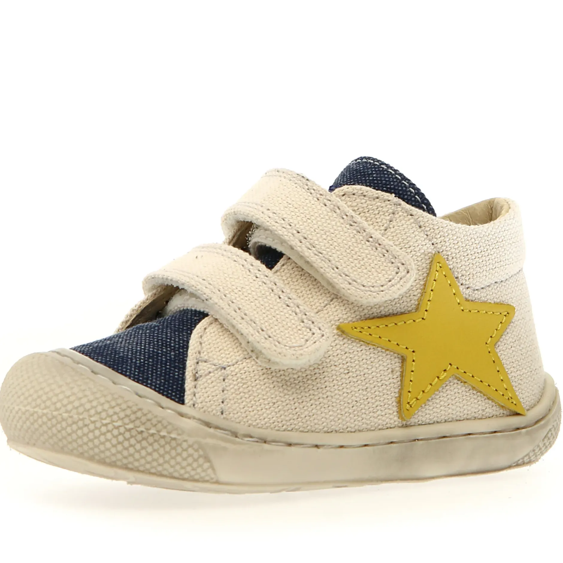 Naturino Boy's Kolde Vl Casual Shoes - Milk / Jeans / Yellow Discount