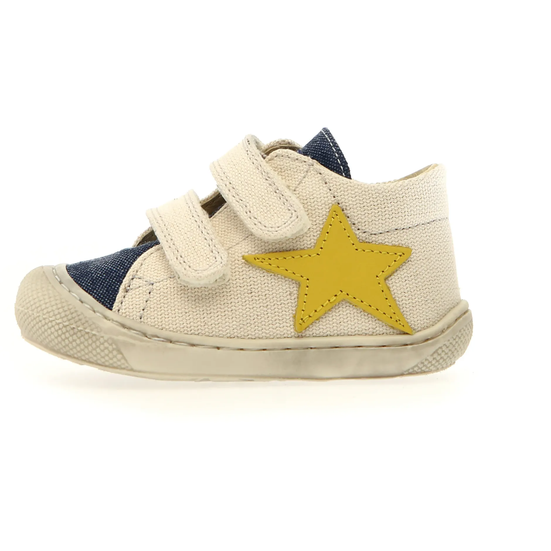 Naturino Boy's Kolde Vl Casual Shoes - Milk / Jeans / Yellow Discount