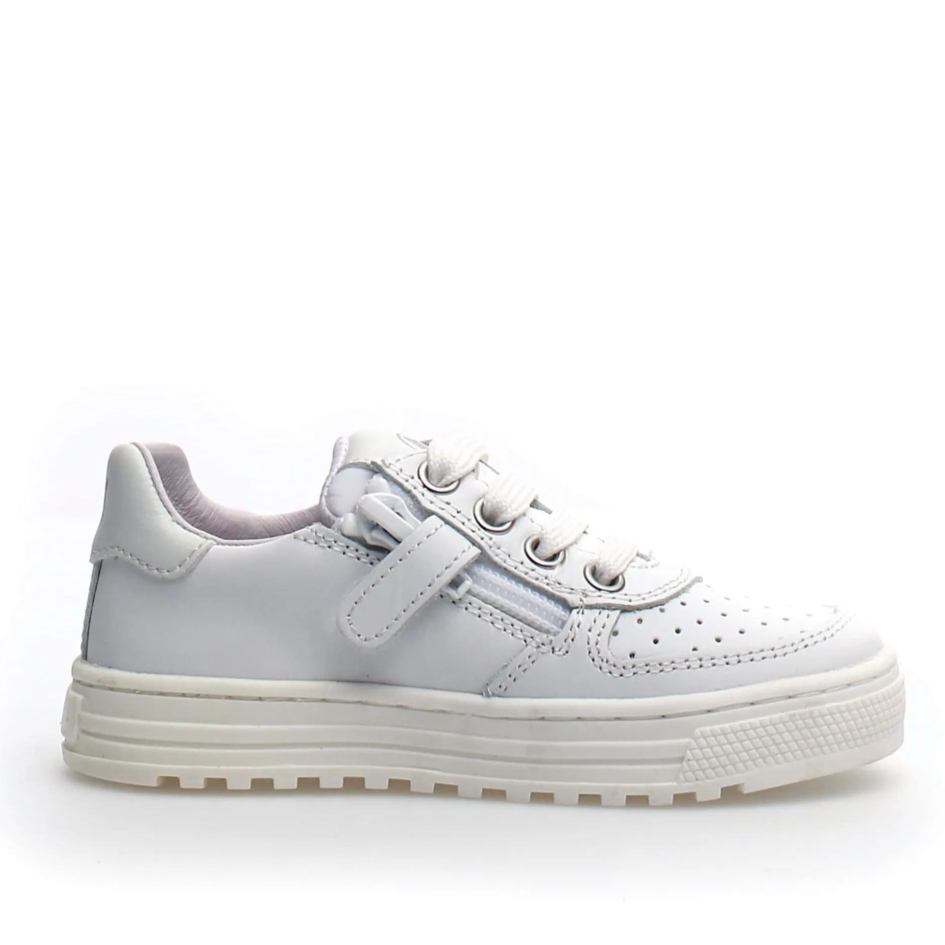 Naturino Girl's & Boy's Hess Zip Sneakers - White Clearance